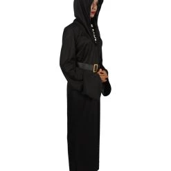 HPO Adult Women Grim Reaper Costume | Black Halloween Costume Men's 12 HPO Adult Women Grim Reaper Costume | Black Halloween Costume Men's