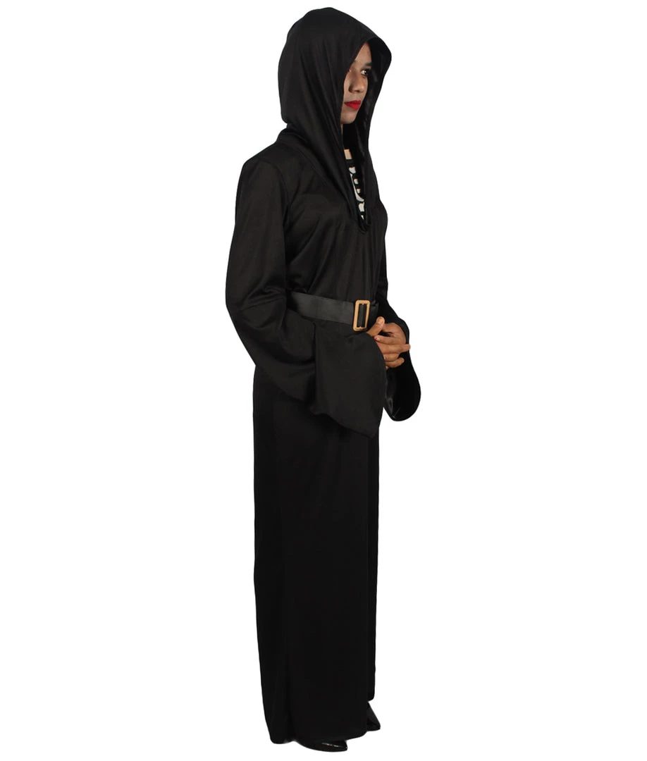 HPO Adult Women Grim Reaper Costume | Black Halloween Costume Men's 6 HPO Adult Women Grim Reaper Costume | Black Halloween Costume Men's
