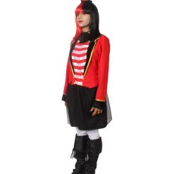 HPO Adult Women Ringmaster Costume | Red & Black Cosplay Costume 10 HPO Adult Women Ringmaster Costume | Red & Black Cosplay Costume