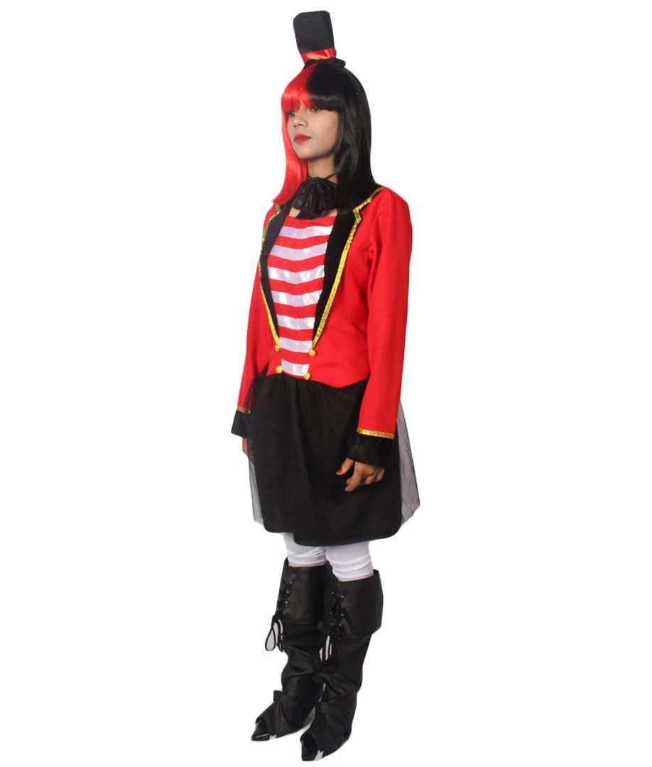 HPO Adult Women Ringmaster Costume | Red & Black Cosplay Costume 3 HPO Adult Women Ringmaster Costume | Red & Black Cosplay Costume