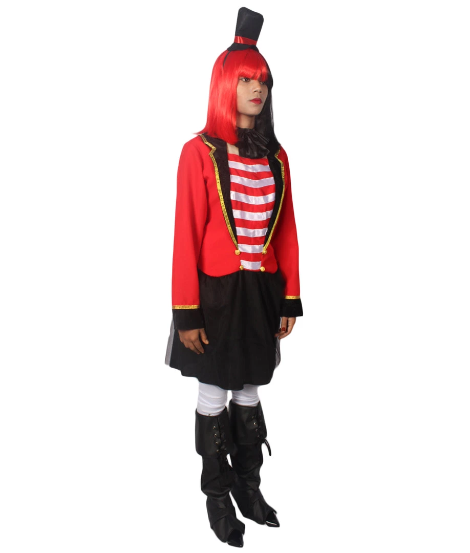 HPO Adult Women Ringmaster Costume | Red & Black Cosplay Costume 7 HPO Adult Women Ringmaster Costume | Red & Black Cosplay Costume