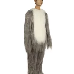 HPO Furry Dog Collection | Men's White And Grey Straight Long Furry Dog Costume With Tail | Cosplay Costume 14 HPO Furry Dog Collection | Men's White And Grey Straight Long Furry Dog Costume With Tail | Cosplay Costume