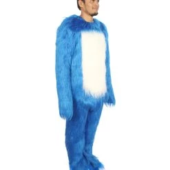 HPO Furry Sonic The Hedgehog | Men's White And Blue Straight Long Furry Hedghog Cosplay Costume
