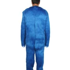 HPO Furry Sonic The Hedgehog | Men's White And Blue Straight Long Furry Hedghog Cosplay Costume