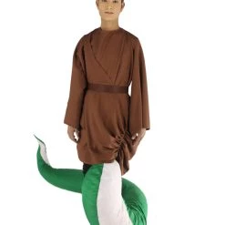 HPO Serpant Monk | Men's White Brown And Green Straight Serpant Monk Cosplay Halloween Costume
