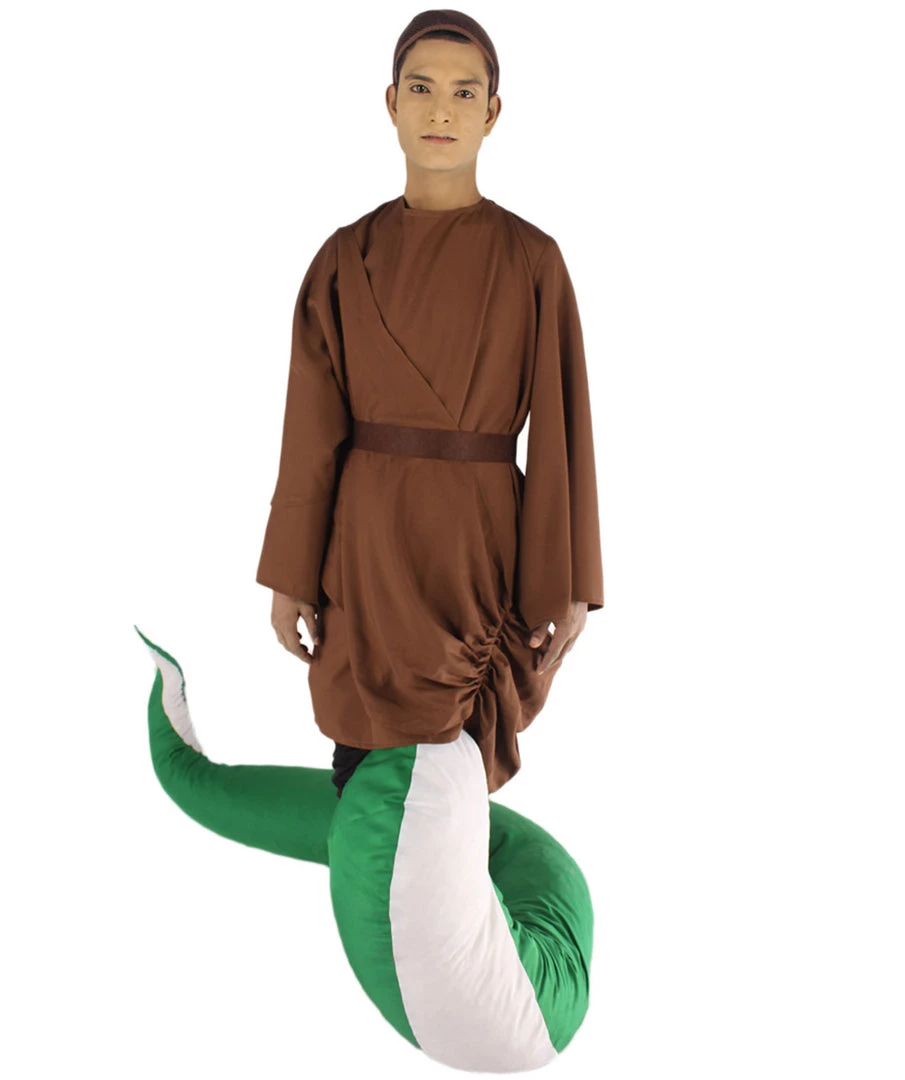HPO Serpant Monk | Men's White Brown And Green Straight Serpant Monk Cosplay Halloween Costume 1 HPO Serpant Monk | Men's White Brown And Green Straight Serpant Monk Cosplay Halloween Costume