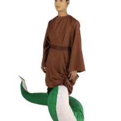 HPO Serpant Monk | Men's White Brown And Green Straight Serpant Monk Cosplay Halloween Costume