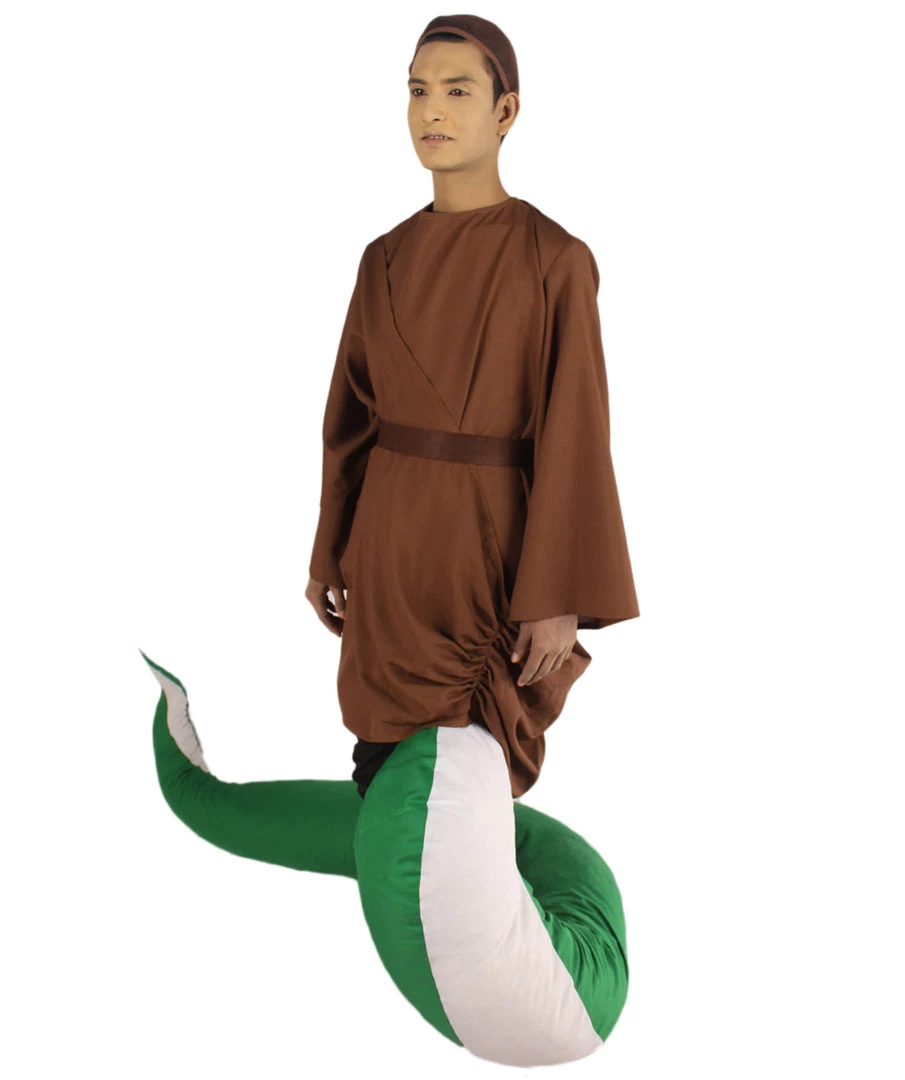 HPO Serpant Monk | Men's White Brown And Green Straight Serpant Monk Cosplay Halloween Costume 2 HPO Serpant Monk | Men's White Brown And Green Straight Serpant Monk Cosplay Halloween Costume