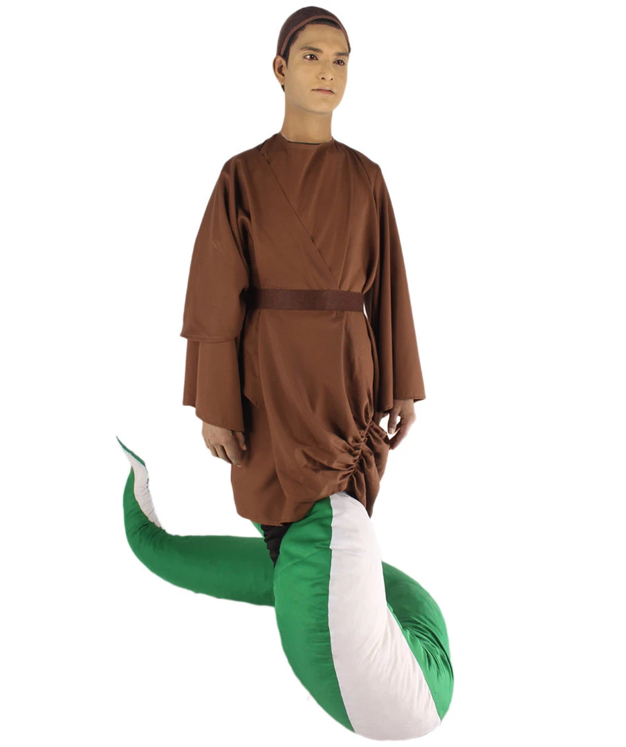 HPO Serpant Monk | Men's White Brown And Green Straight Serpant Monk Cosplay Halloween Costume 6 HPO Serpant Monk | Men's White Brown And Green Straight Serpant Monk Cosplay Halloween Costume