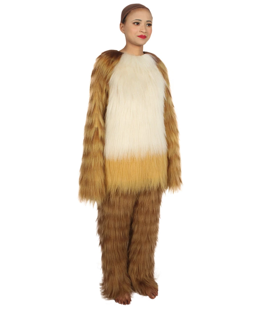 HPO Furry Fox Collection | Women's White And Brown Straight Long Furry Fox Cosplay Costume With Tail 7 HPO Furry Fox Collection | Women's White And Brown Straight Long Furry Fox Cosplay Costume With Tail