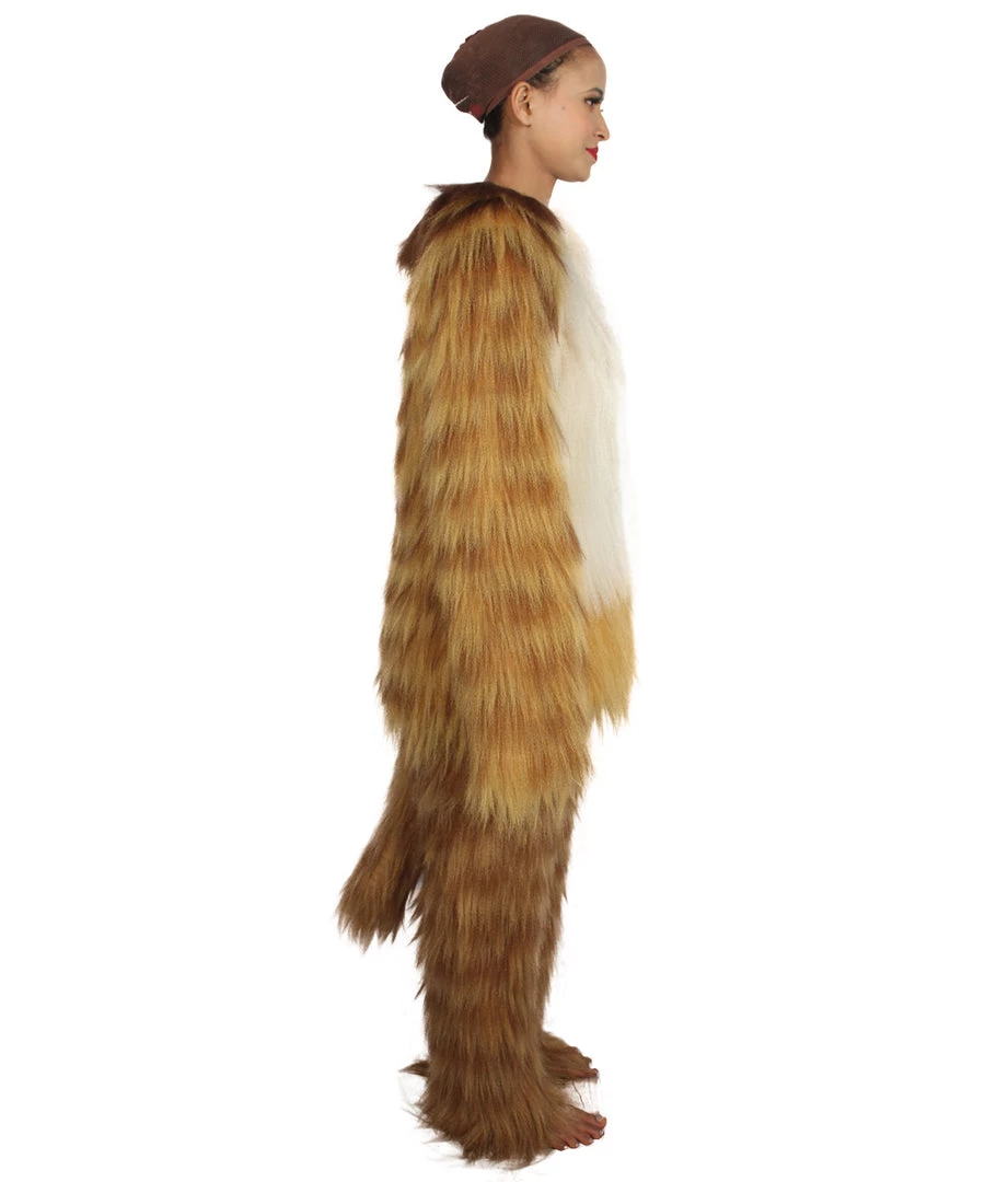 HPO Furry Fox Collection | Women's White And Brown Straight Long Furry Fox Cosplay Costume With Tail 6 HPO Furry Fox Collection | Women's White And Brown Straight Long Furry Fox Cosplay Costume With Tail