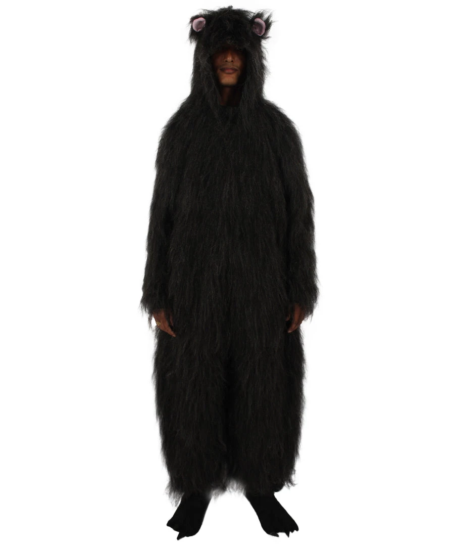 HPO Koala Bear Costume With Hood And Tail - Long Synthetic Fibers 2 HPO Koala Bear Costume With Hood And Tail - Long Synthetic Fibers