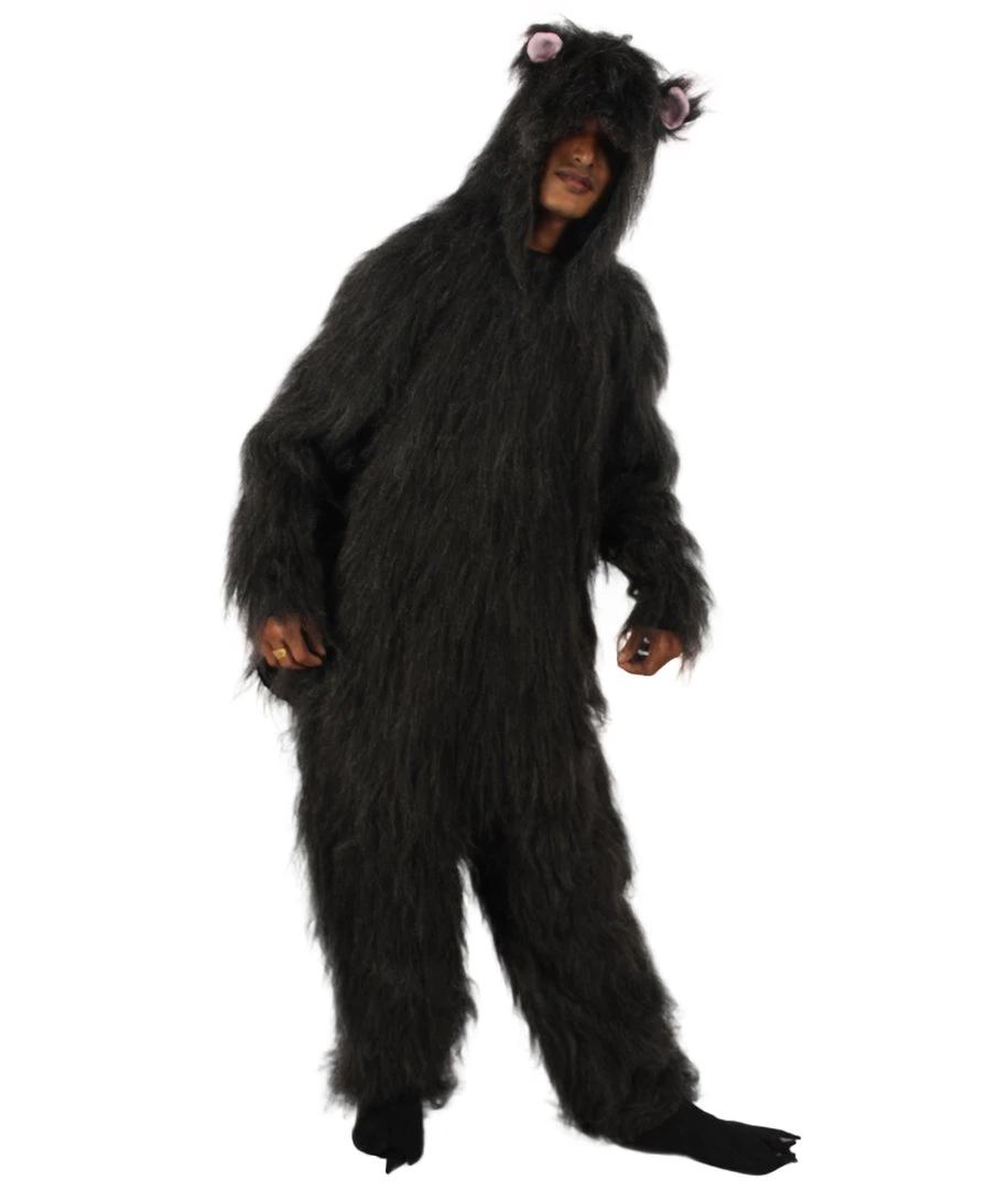 HPO Koala Bear Costume With Hood And Tail - Long Synthetic Fibers 6 HPO Koala Bear Costume With Hood And Tail - Long Synthetic Fibers