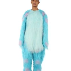 HPO Blue And Pink Scare Monster Costume - Long Synthetic Fibers Men's