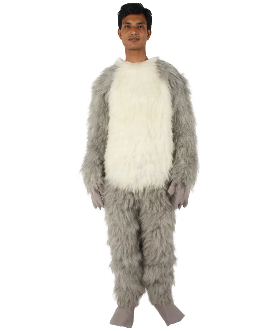 HPO White And Grey Civet Cat Costume - Long Synthetic Fibers 2 HPO White And Grey Civet Cat Costume - Long Synthetic Fibers