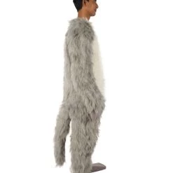 HPO White And Grey Civet Cat Costume - Long Synthetic Fibers 13 HPO White And Grey Civet Cat Costume - Long Synthetic Fibers