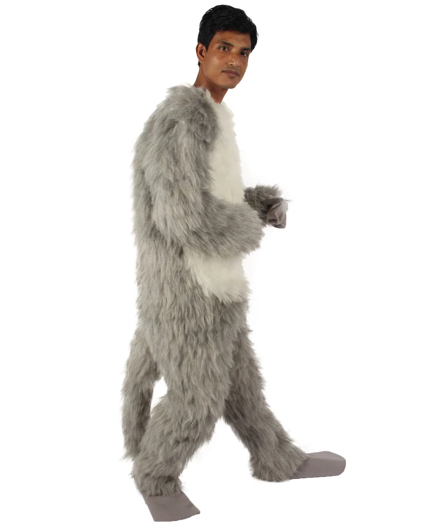 HPO White And Grey Civet Cat Costume - Long Synthetic Fibers 7 HPO White And Grey Civet Cat Costume - Long Synthetic Fibers