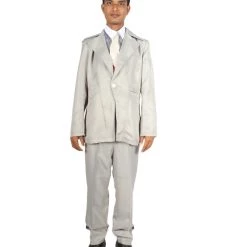 HPO 70's Rock Star | Powder Blue Suit With Dickie And Tie | Premium Halloween Costume | Multiple Color Options Men's 65 HPO 70's Rock Star | Powder Blue Suit With Dickie And Tie | Premium Halloween Costume | Multiple Color Options Men's