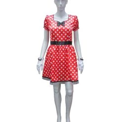 HPO Adult Women's Sassy Miss Mouse Costume | Red Halloween Costume