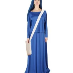 HPO Adult Women's Sky Dress Handmaid Costume With Bag And Bonnet | Blue Cosplay Costume