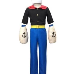 HPO Adult Men's Sailor Captain 5 Pc Costume | Black & Blue Cosplay Costume