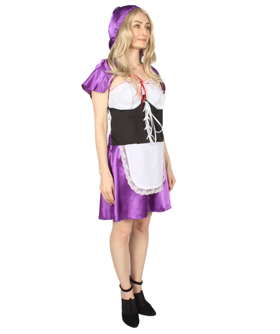 HPO Adult Women's Hot Riding Hood Costume | Lt Purple Cosplay Costume 7 HPO Adult Women's Hot Riding Hood Costume | Lt Purple Cosplay Costume