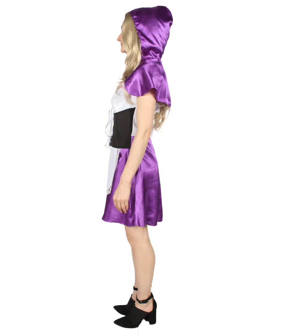 HPO Adult Women's Hot Riding Hood Costume | Lt Purple Cosplay Costume 4 HPO Adult Women's Hot Riding Hood Costume | Lt Purple Cosplay Costume