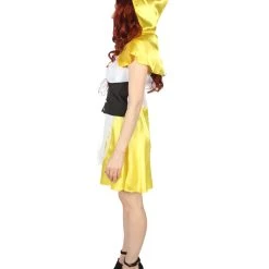 HPO Adult Women's Hot Carton Costume | Yellow Cosplay Costume
