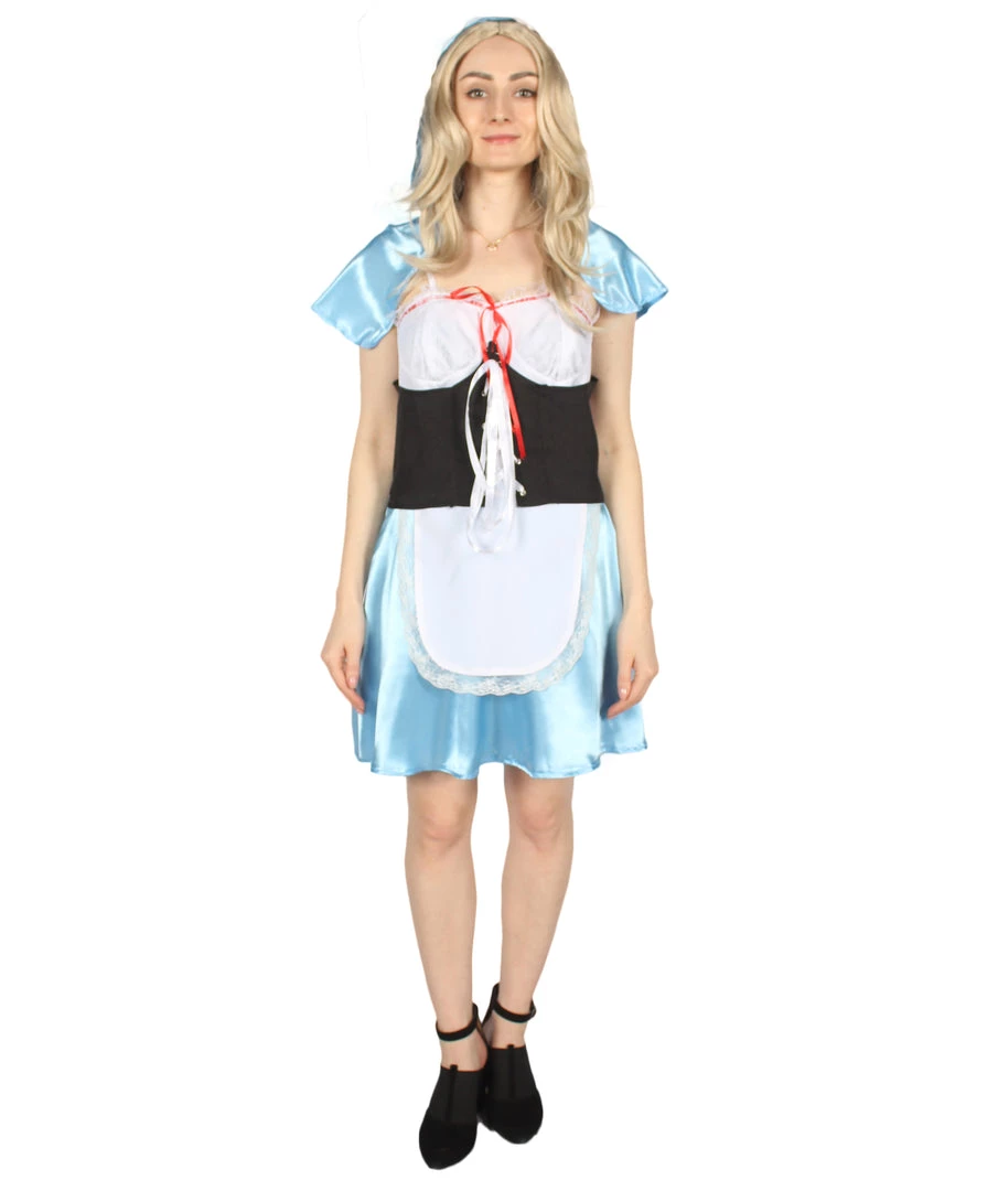 HPO Adult Women's Hot Carton Costume | Lt Blue Cosplay Costume 2 HPO Adult Women's Hot Carton Costume | Lt Blue Cosplay Costume