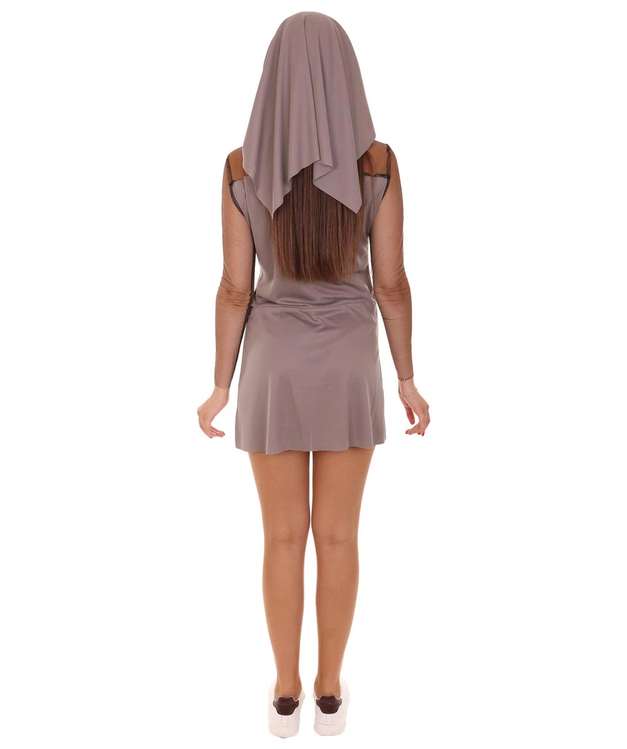HPO Adult Women's Sexy Nun Costume | Grey Cosplay Costume 5 HPO Adult Women's Sexy Nun Costume | Grey Cosplay Costume