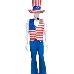 HPO Adult Men's Patriot Man Kit 3 Pc Costume | Patriotic Multi Color Cosplay Costumes