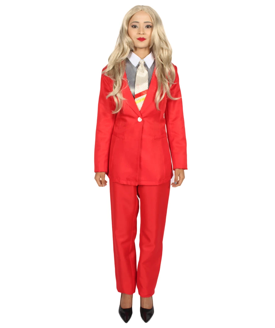 HPO Adult Women's Deluxe Party Devil Suit Costume | Red Cosplay Costume 2 HPO Adult Women's Deluxe Party Devil Suit Costume | Red Cosplay Costume