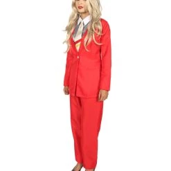 HPO Adult Women's Deluxe Party Devil Suit Costume | Red Cosplay Costume 10 HPO Adult Women's Deluxe Party Devil Suit Costume | Red Cosplay Costume