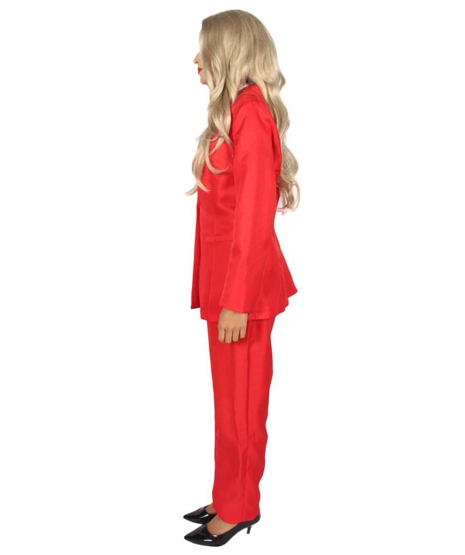 HPO Adult Women's Deluxe Party Devil Suit Costume | Red Cosplay Costume 4 HPO Adult Women's Deluxe Party Devil Suit Costume | Red Cosplay Costume