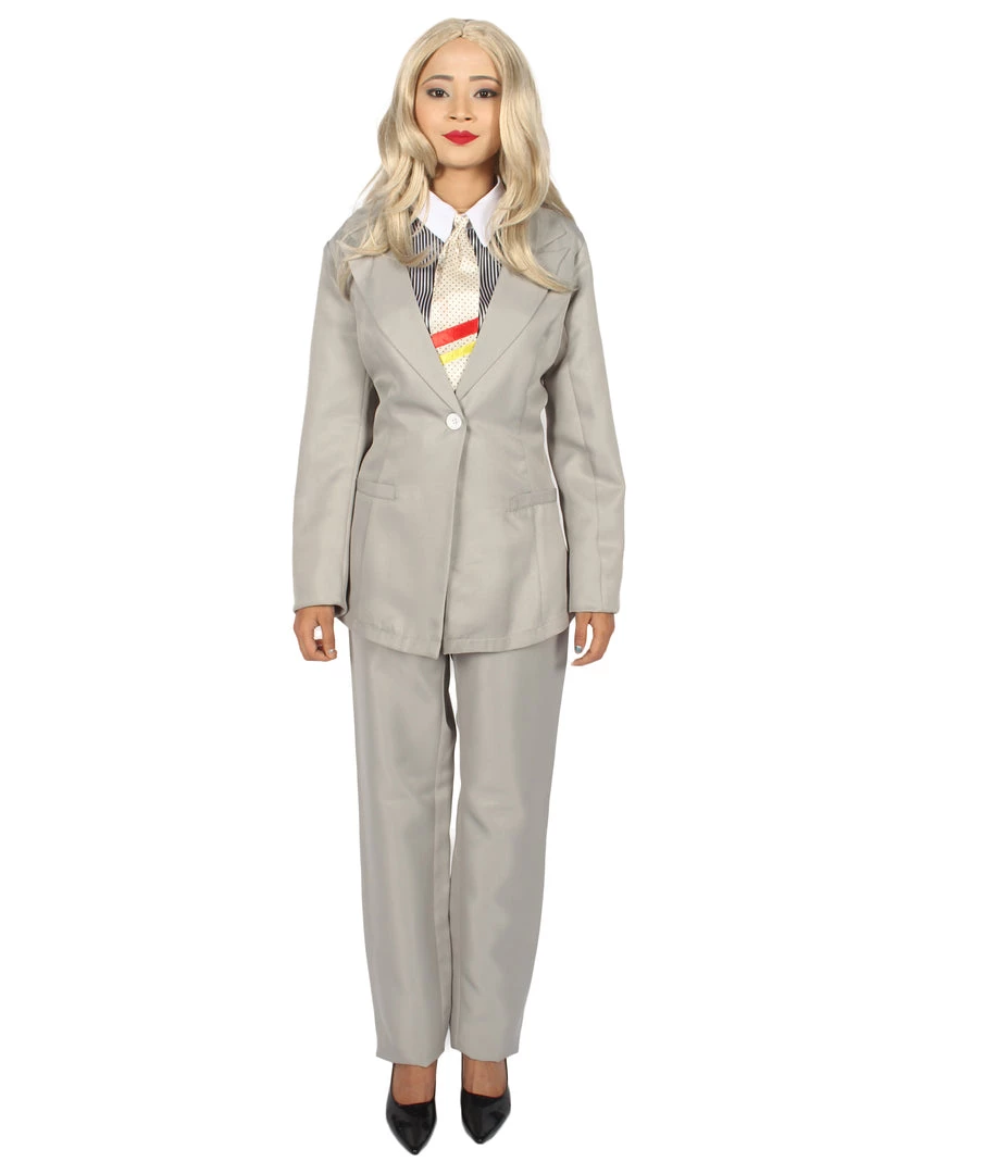 HPO Adult Women's EXCLUSIVE! Deluxe Singer Party Suit Costume | Grey Cosplay Costume 2 HPO Adult Women's EXCLUSIVE! Deluxe Singer Party Suit Costume | Grey Cosplay Costume