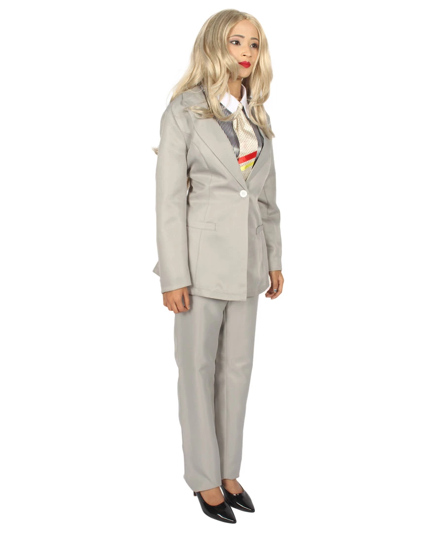 HPO Adult Women's EXCLUSIVE! Deluxe Singer Party Suit Costume | Grey Cosplay Costume 7 HPO Adult Women's EXCLUSIVE! Deluxe Singer Party Suit Costume | Grey Cosplay Costume