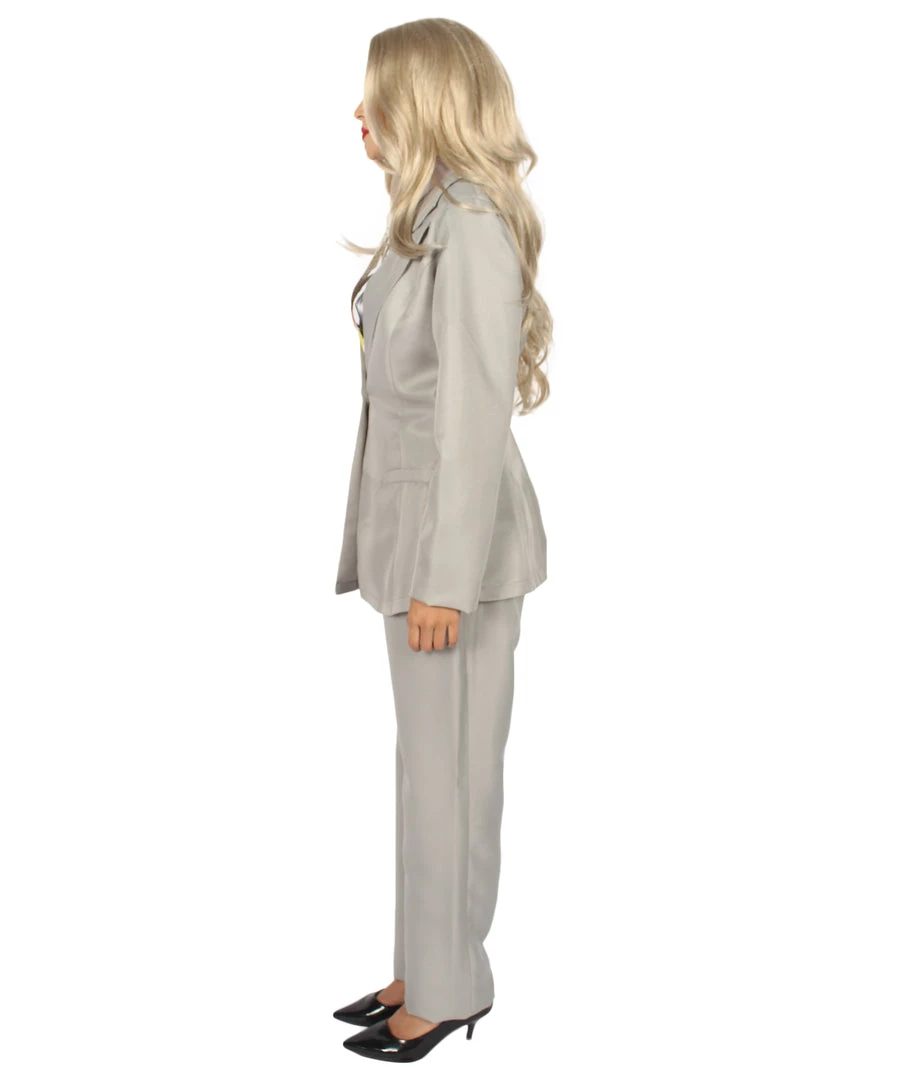 HPO Adult Women's EXCLUSIVE! Deluxe Singer Party Suit Costume | Grey Cosplay Costume 4 HPO Adult Women's EXCLUSIVE! Deluxe Singer Party Suit Costume | Grey Cosplay Costume