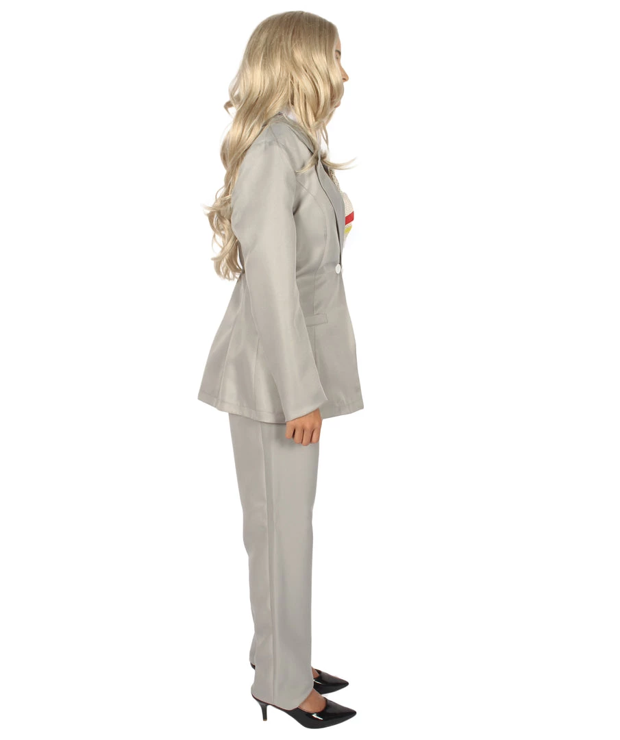 HPO Adult Women's EXCLUSIVE! Deluxe Singer Party Suit Costume | Grey Cosplay Costume 6 HPO Adult Women's EXCLUSIVE! Deluxe Singer Party Suit Costume | Grey Cosplay Costume
