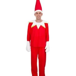 HPO Adult Men's Elf On The Shelf Costume | Multi Xmas Costume