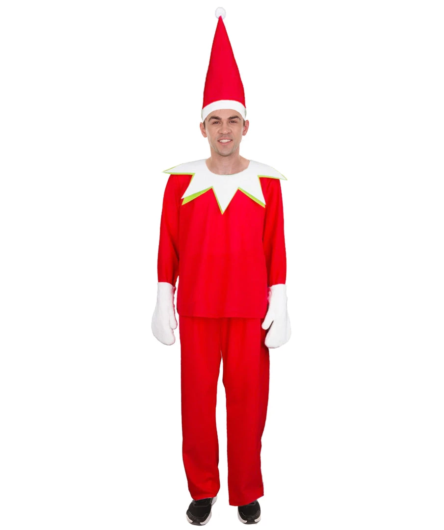 HPO Adult Men's Elf On The Shelf Costume | Multi Xmas Costume 1 HPO Adult Men's Elf On The Shelf Costume | Multi Xmas Costume