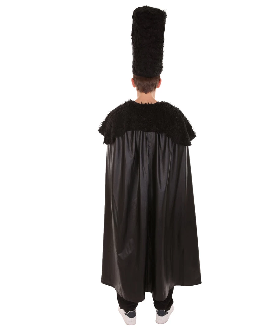 HPO Adult Men's Faux Fur Cape | Black Halloween Costume 5 HPO Adult Men's Faux Fur Cape | Black Halloween Costume