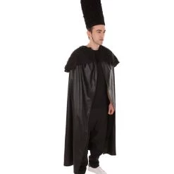 HPO Adult Men's Faux Fur Cape | Black Halloween Costume 14 HPO Adult Men's Faux Fur Cape | Black Halloween Costume