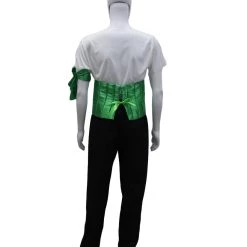 HPO Adult Men's Pirate Anime Costume | Black And Green Halloween Costume