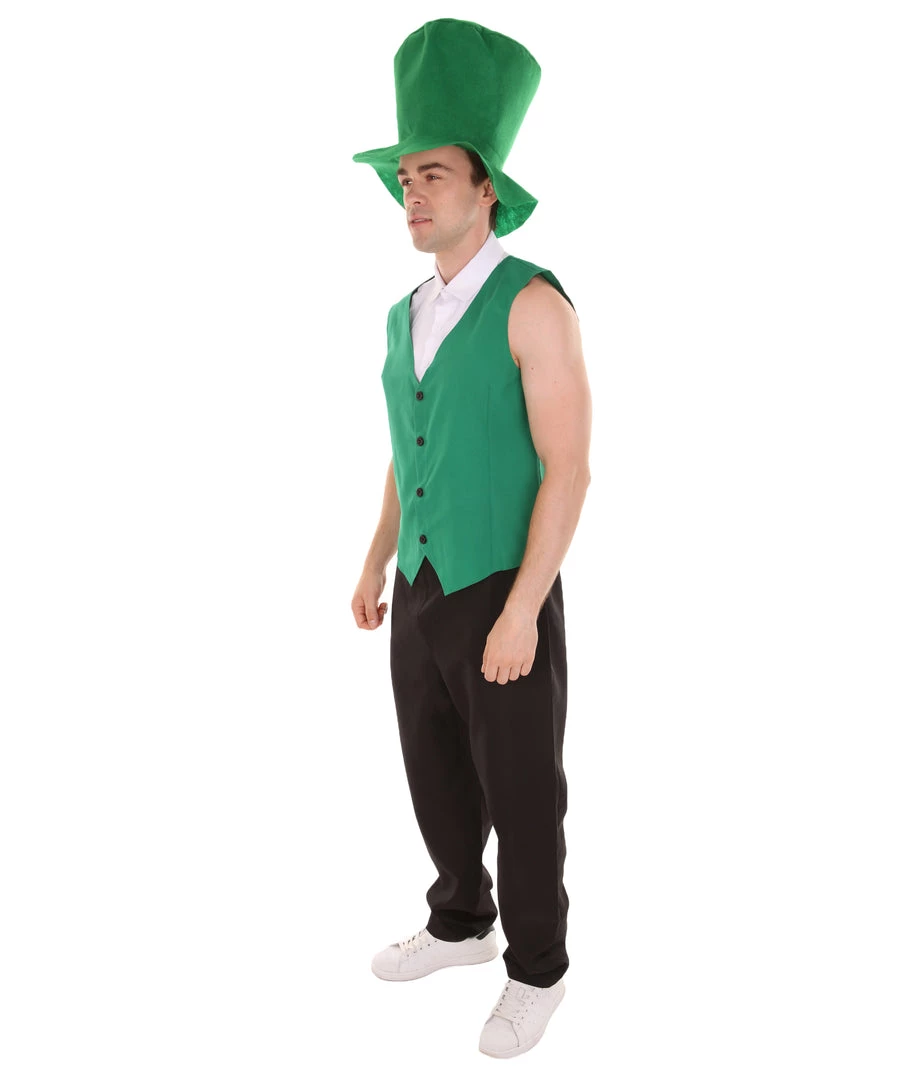HPO Adult Men's Irish Leprechaun Costume | Green And Black Cosplay Costume 3 HPO Adult Men's Irish Leprechaun Costume | Green And Black Cosplay Costume