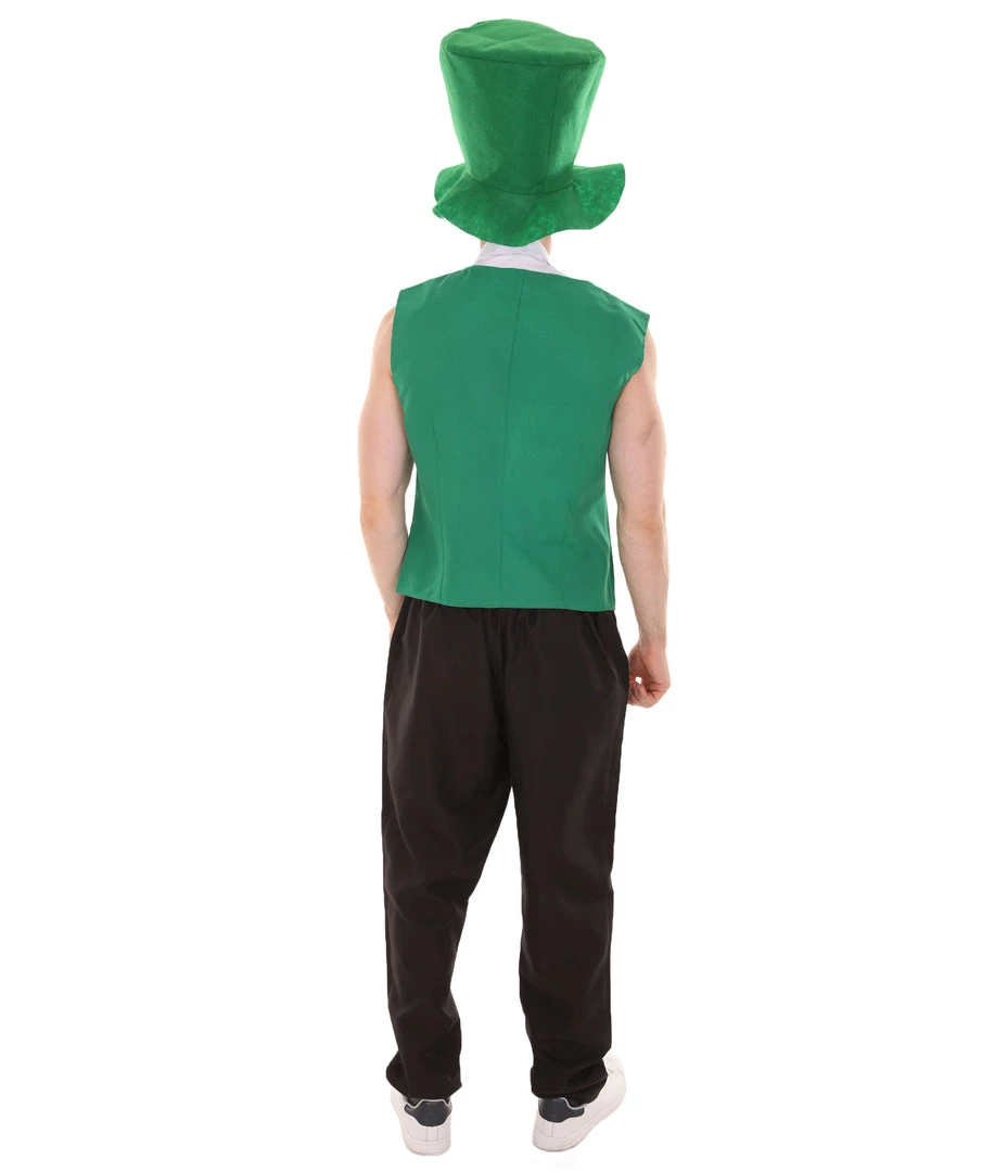 HPO Adult Men's Irish Leprechaun Costume | Green And Black Cosplay Costume 5 HPO Adult Men's Irish Leprechaun Costume | Green And Black Cosplay Costume