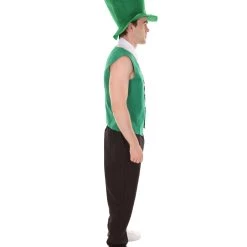 HPO Adult Men's Irish Leprechaun Costume | Green And Black Cosplay Costume 20 HPO Adult Men's Irish Leprechaun Costume | Green And Black Cosplay Costume