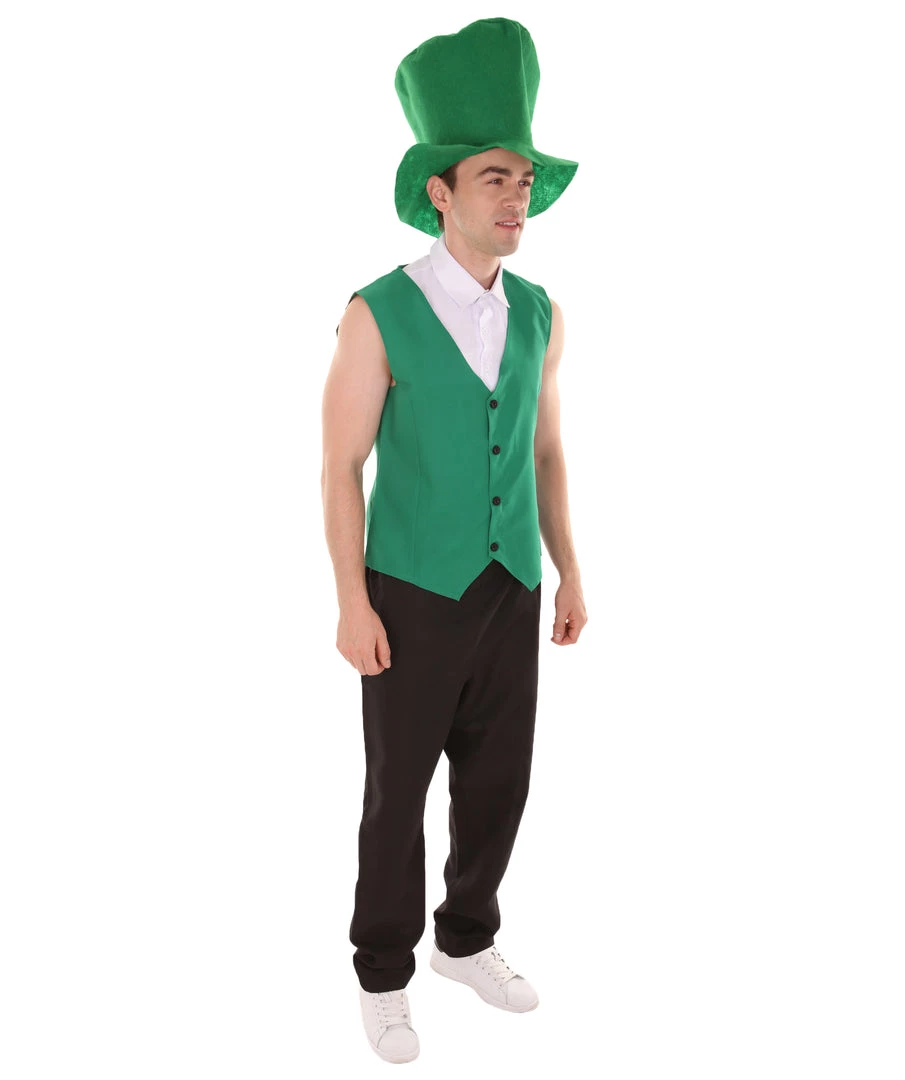 HPO Adult Men's Irish Leprechaun Costume | Green And Black Cosplay Costume 7 HPO Adult Men's Irish Leprechaun Costume | Green And Black Cosplay Costume