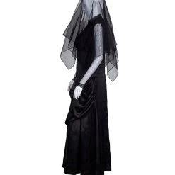 HPO Adult Women's Elegant Bride Vampire Costume | Black Halloween Costume