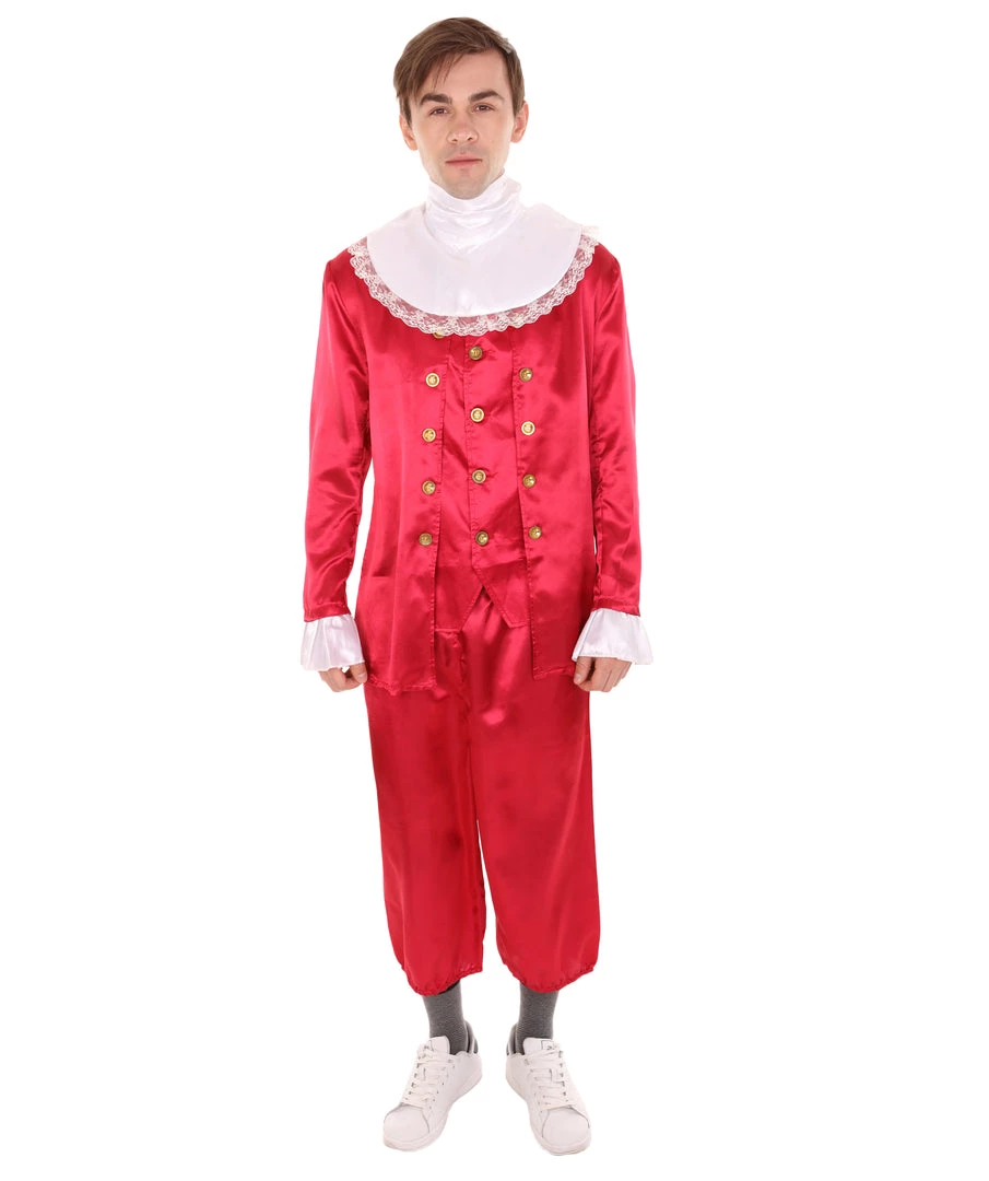 HPO Adult Men's 18th Century Politics Costume | Red Cosplay Costume 2 HPO Adult Men's 18th Century Politics Costume | Red Cosplay Costume