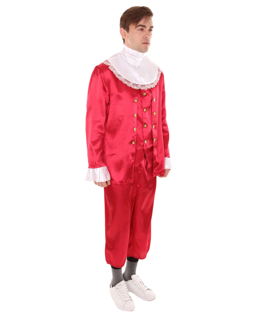HPO Adult Men's 18th Century Politics Costume | Red Cosplay Costume 6 HPO Adult Men's 18th Century Politics Costume | Red Cosplay Costume